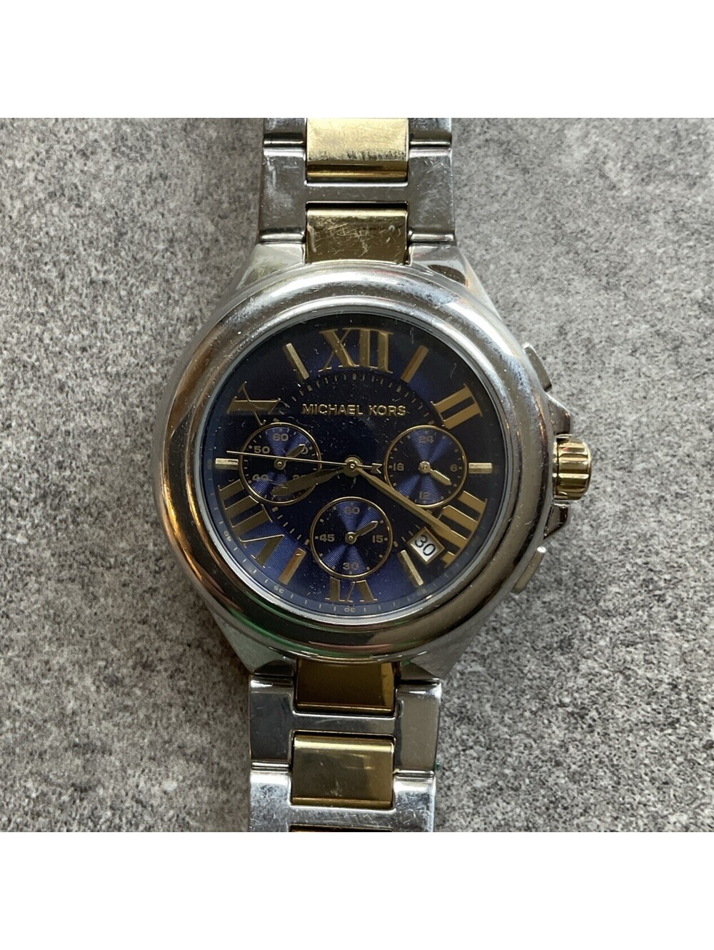 Michael Kors Women's MK5758 Camille Two Tone Bracelet Chronograph Watch A5